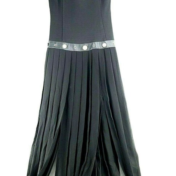 Vintage John Murrough Long Dress SMALL BLACK - Picture 3 of 8